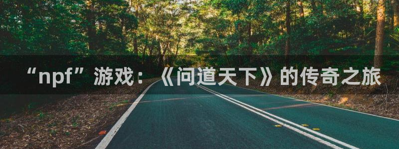 优贝娱乐登陆地址：“npf”游戏：《问道天下》的传奇之旅